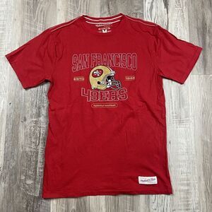 Mitchell‎ & Ness San Francisco 49ers NFL Red Men's Medium T-Shirt Single Stitch